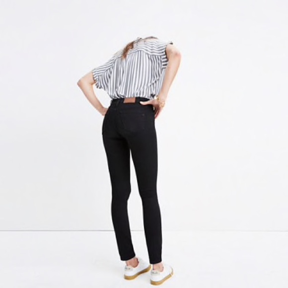 Madewell black skinny jeans s28
